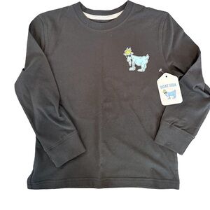 Goat USA Kids Black Long Sleeve Tee boys size S - BNWT